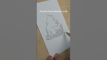 Pen Drawing Peaceful Cloud Sketches in Ink #pendrawing #beginnerarttips #process #sketch #art