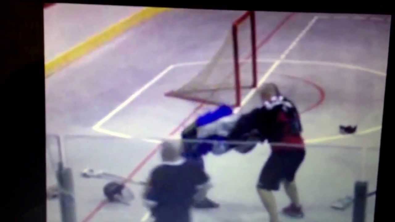 Lacrosse fight Kelowna sr raiders vs Vernon tigers Jacob illichmann