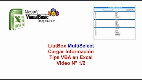 ListBox MultiSelect Cargar Información - Tips VBA en Excel N° 1/2