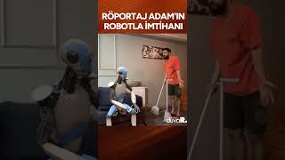 Röportaj Adam ile robotun zorlu imtihanı gündem oldu #shorts