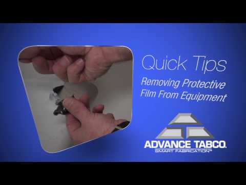 Removing Protective Film from Equipment - video from Advance Tabco