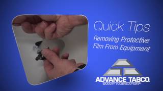 Removing Protective Film from Equipment