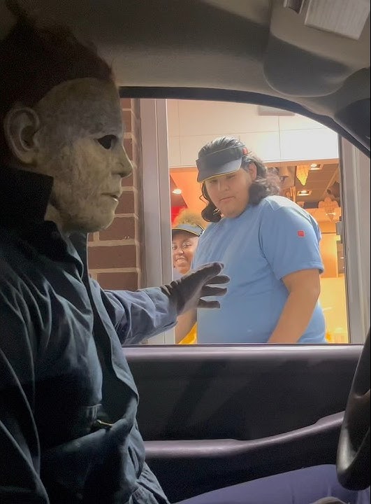 Michael Myers Drive Thru Prank pt 1