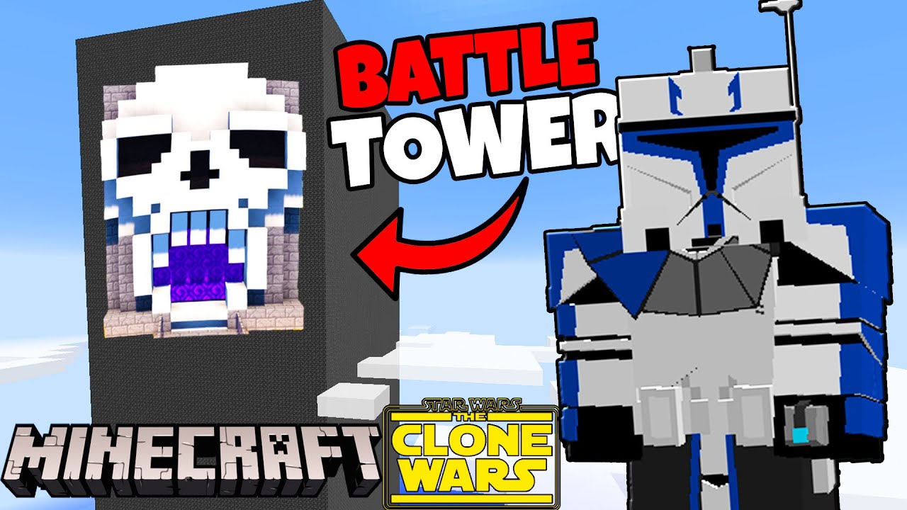 Captain Rex's 501st BATTLE TOWER Defense! Minecraft Star Wars Clone Wars Survival Mod YouTube