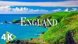 FLYING OVER ENGLAND (4K UHD)  Calming Music Along With Beautiful Nature Videos  4K Video Ultra HD