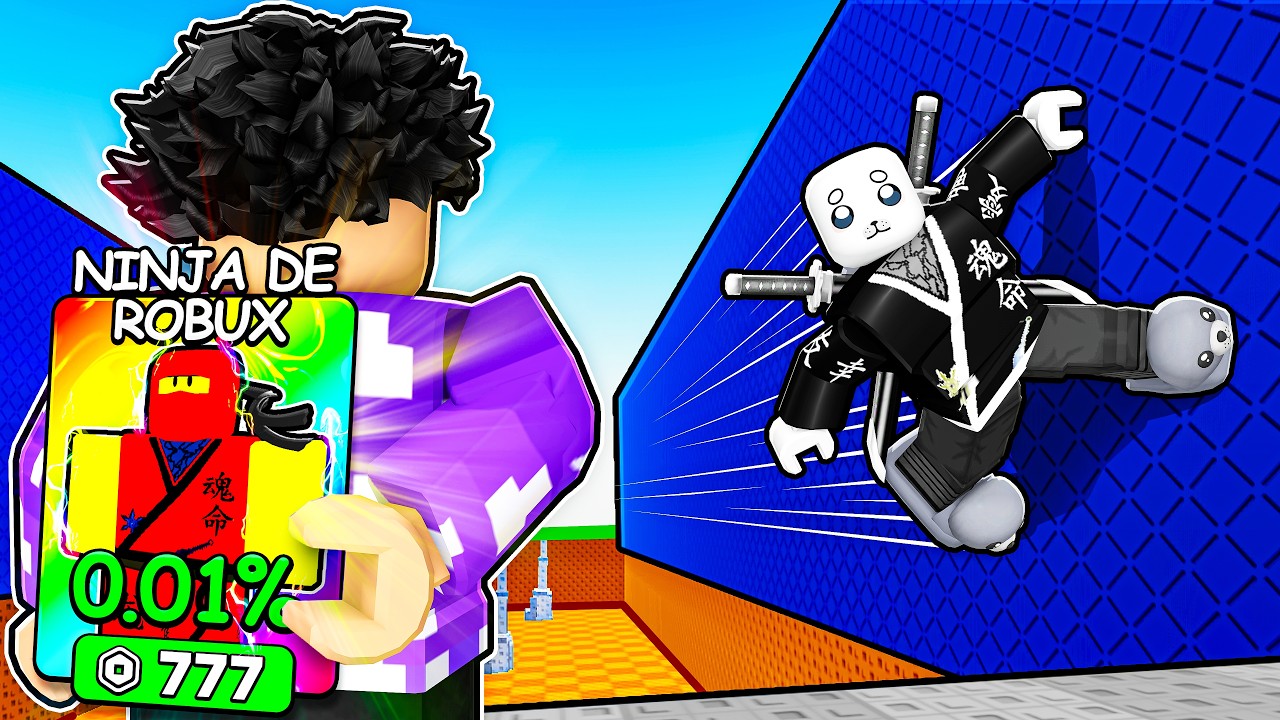 MEU AMIGO TRAPACEOU, mas não sabia que eu tinha o NINJA SECRETO na Corrida do Roblox