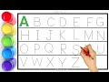 ABC, Alphabet song, ABCD, A to Z, Kids rhymes,  writing along dotted lines for toddler