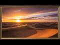 Golden Desert Sunset 🌵 Peaceful Sand Dunes 4K TV Wallpaper