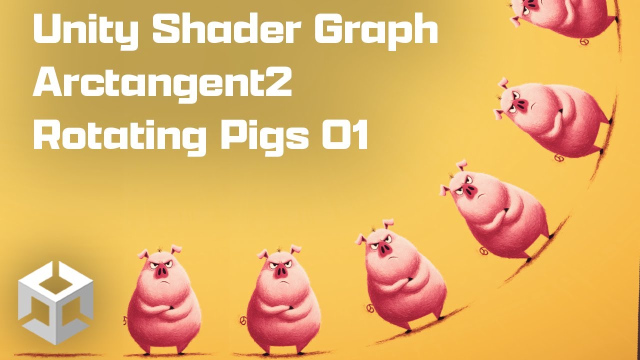 Unity Android Pig Unity Shader Graph Arctangent2 Rotating Pigs 01 - YouTube