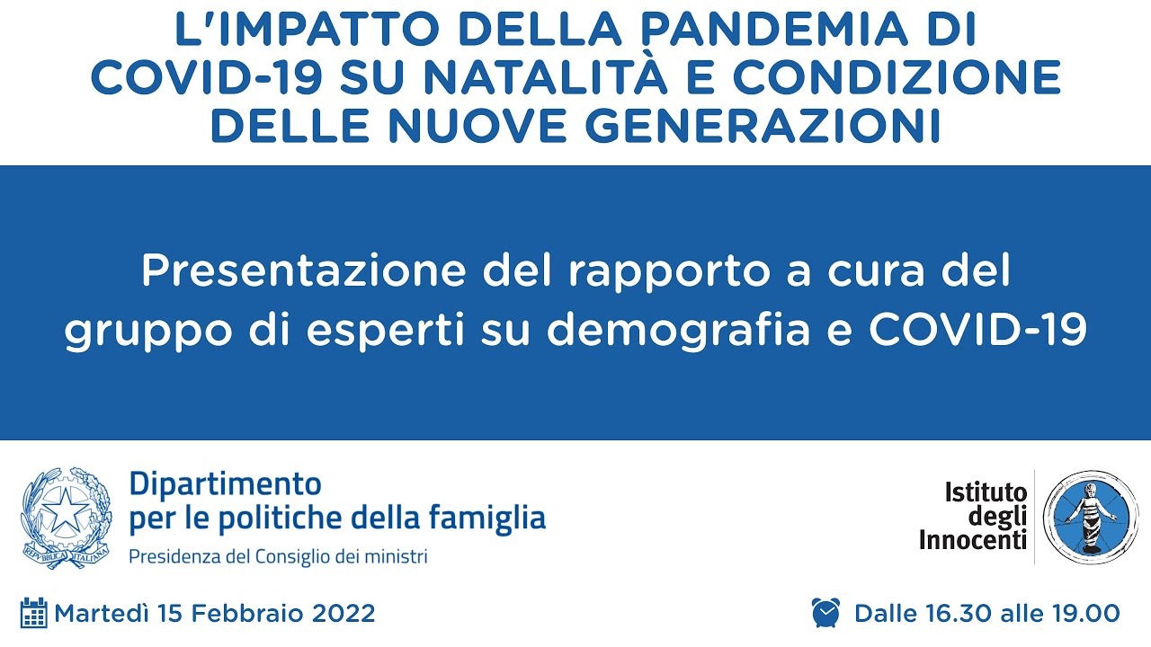 Webinar - L'impatto della pandemia di Covid-19 su natalità e condizione delle nuove generazioni