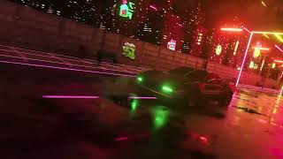 80's Retro Neon Car Screensaver 4K