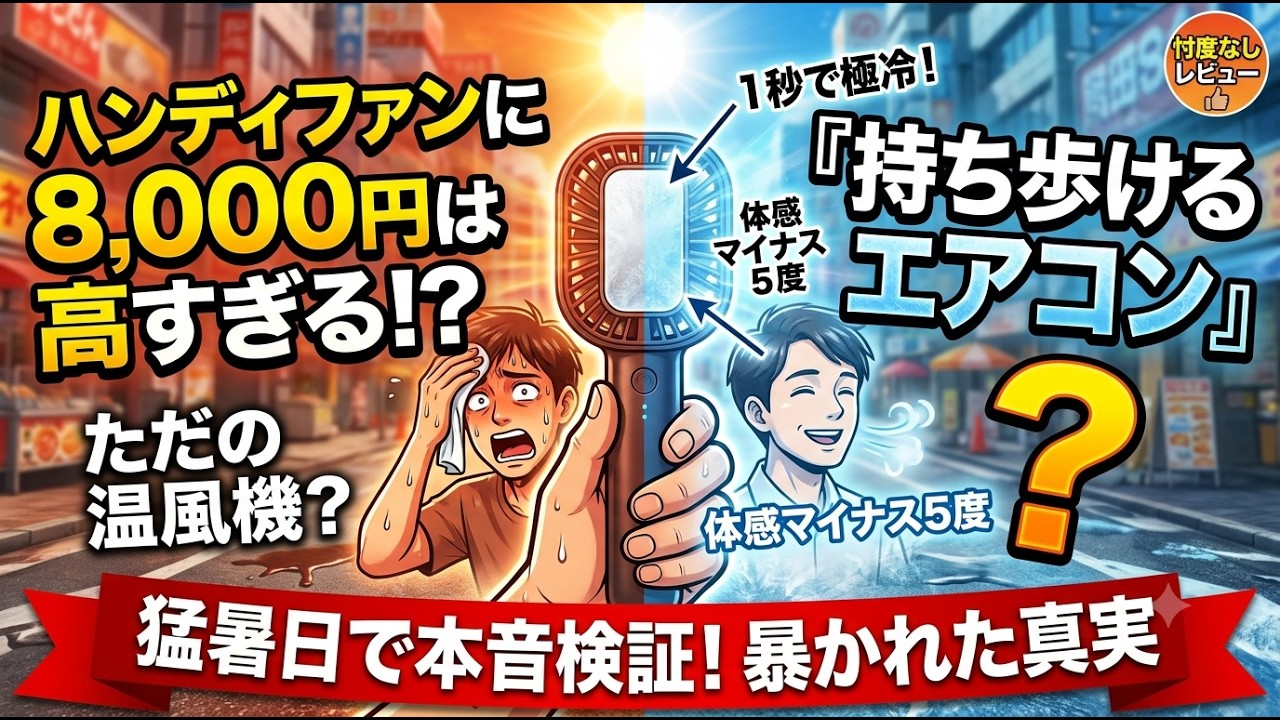ぶっちゃけ8,000円の価値ある？『持ち歩けるエアコン』を猛暑日に使っ