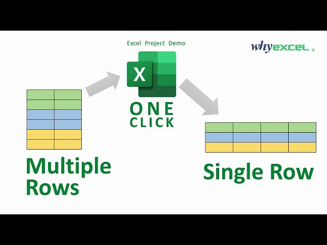 Convert Multiple Rows to Single Row | Excel Project Demo