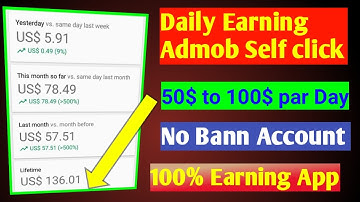 Google Admob Self Clicking- How to NO BAN| Google Admob Earning app Tricks 2021|Make money Online