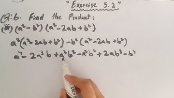 8th Class Math Exercise 5.2 Question # 6 Find the Product of Polynomial
