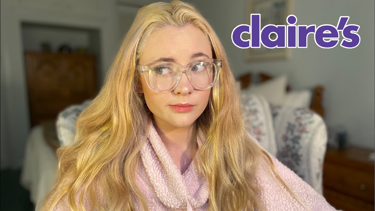 Trying hair extensions from claires! - YouTube