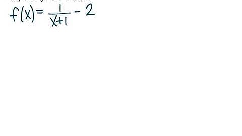 Graphing a Basic Rational Function Using Transformations