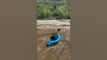 Practicing a little #Packraft side surfing on the #Animas at Highwater. #Durango #colorado