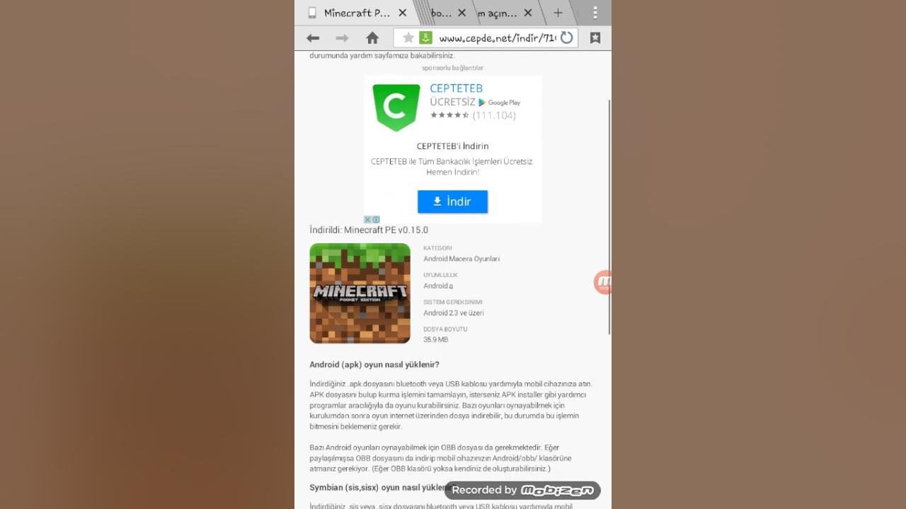 Minecraft 0 15 3 cepde nas l indirilir 100 al yor youtube