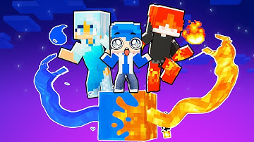 HUY NOOB SINH TỒN 1 BLOCK GIA ĐÌNH NGUYÊN TỐ TRONG MINECRAFT 🔥💧