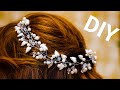 DIY Wedding hair vine | DIY Wedding hair accessory with pearls and polymer clay leaves