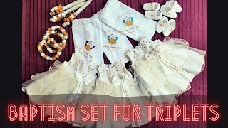 Baptism set for Triplets | Making | Eshana Kids by Deepa John