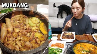 Real Mukbang :) Grilled Beef Intestines & Stew★ ft.Cold Kimchi Noodle Soup, Radish Kimchi Fried Rice