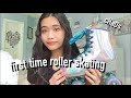 unboxing impala holographic roller skates *me skating for the first time ever*