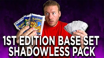 I OPENED A 1ST EDITION BASE SET SHADOWLESS  PACK & PULLED SOMETHING INSANE + GIVING AWAY $3,000