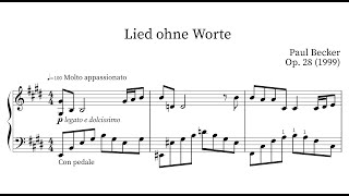 Paul Becker | Lied ohne Worte, Op.28 [1999]