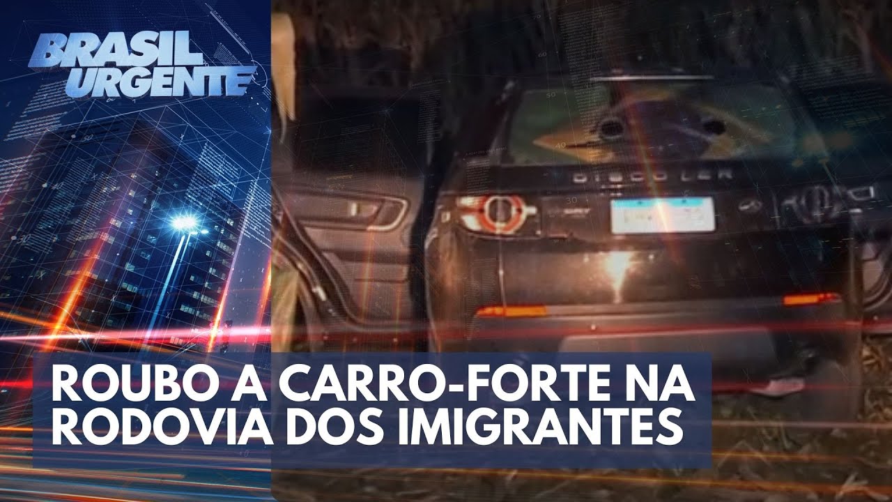 Tiros de fuzil na Rodovia dos Bandeirantes em roubo a carro-forte | Brasil Urgente