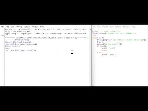 BOOK CRICKET GAME USING IN PYTHON LANGUAGE