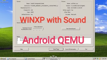 WinXp with Sound(Direct X Test) Android QEMU
