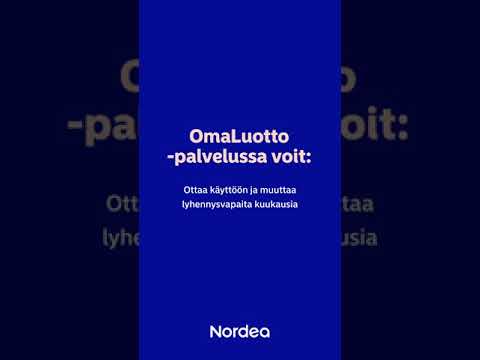 Nordea Rahoituksen OmaLuotto-palvelu | Nordea Pankki