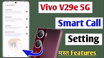 Vivo v29e 5g smart call setting / how to enable smart call setting Vivo v29e / vivo v29e smart call