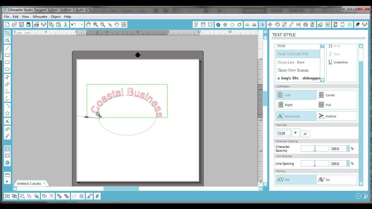 How to Arch Text in Silhouette Studio