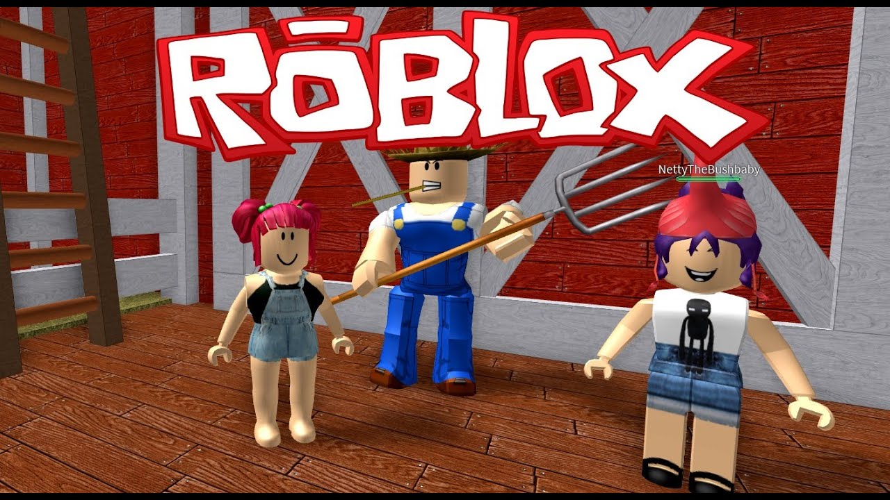 Roblox Escape The Evil Farmer With Nettyplays Amy Lee33 Youtube - roblox escape the evil butcher with nettyplays amy lee33