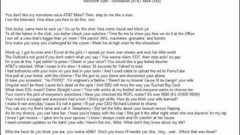 AT&T Mike VS Microsoft Sam Rap Battle (YTMND)