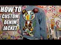 How To Custom Paint a Denim Jacket! Murakami x Kanye West Tutorial | DIY