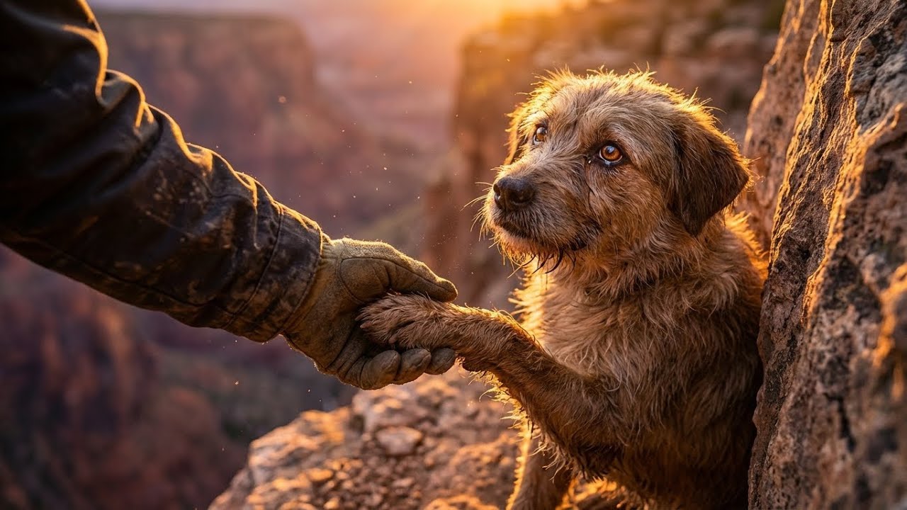Look At His Eyes 🥺 Saving A Terrified Puppy Trapped On A Dangerous Mountain Drop! 🚨