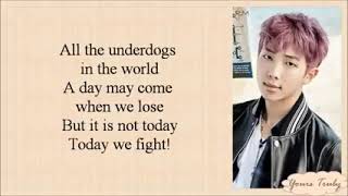 Not Today   lyrics BTS