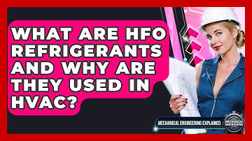 What Are HFO Refrigerants And Why Are They Used In HVAC? - Mechanical Engineering Explained