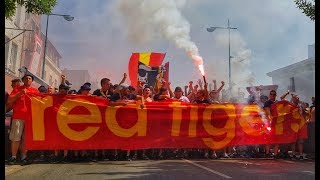 Le cortège des supporters lensois jusqu'au stade pour le 1er match à domicile de la saison !