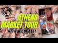 Athens market tour with a LOCAL! Athens Central Market food tour AND best loukoumades in Athens!