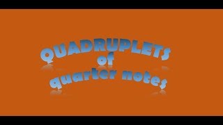 Express tutorial V: Quarter notes'  quadruplets.