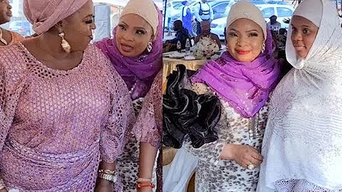 Laide Bakare Snaps With Her Lookalike Daughter,Madam Saje &Other At Her Celebration As Asiwaju Adini