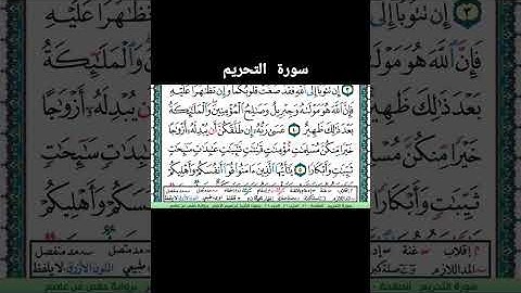 سورة التحريم (كاملة) القارئ إبراهيم الأخضر 