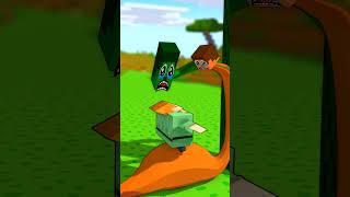 Steve and the zombies collect the right fat! - Minecraft #shorts #minecraft
