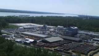 Aerial video of Ohio River April 29th 2011 flood Metropolis IL Illinois to Joppa IL part 2