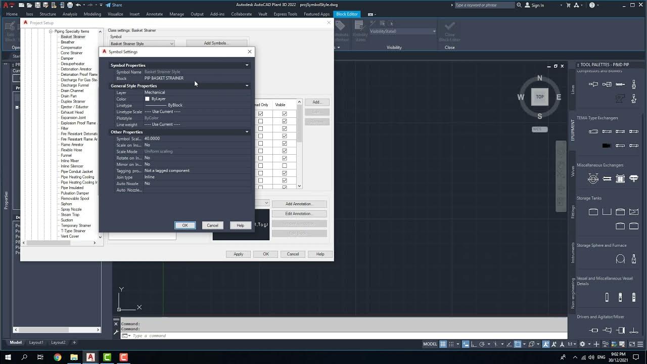 LESSON10 AUTOCAD PALNT P&ID CREATING CUSTOM SYMBOL FOR PUMP & STRAINER